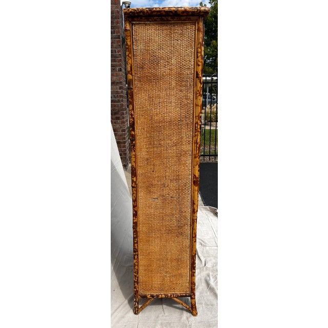 Victorian Antique Bamboo Display Cabinet For Sale - Image 3 of 18