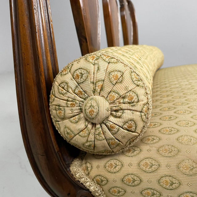 Late 19th-Century Style Italian Armchairs in Wood and Beige Fabric, 1930s, Set of 2 For Sale - Image 13 of 18