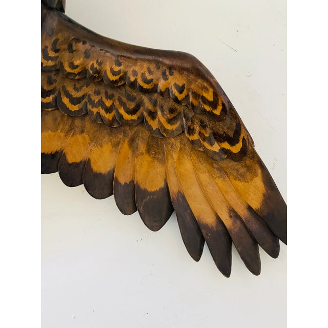 Wood American Eagle Carved Wood Sculpture For Sale - Image 7 of 7