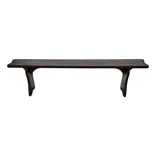 Antique Italian Wooden Bench, 1890s For Sale