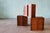 Studio Made Walnut Mid Century Modern 2 Sided Cabinets Set of 3 For Sale - Image 12 of 13
