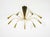 1950s Large Mid-Century Modern Brass 9-Arm Sputnik Chandelier, 1950s For Sale - Image 5 of 18