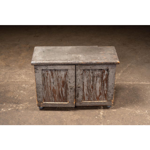 Early 20th Century Antique Chippy 17-Drawer Wooden Workshop Parts Cabinet For Sale - Image 5 of 13