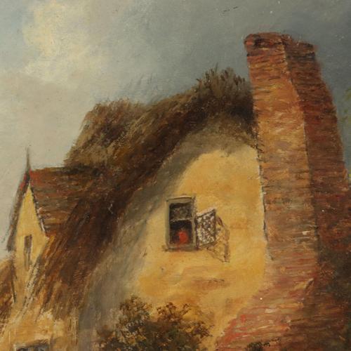 Robert Burrows, Farmhouse, Oil Painting, Framed For Sale - Image 5 of 13