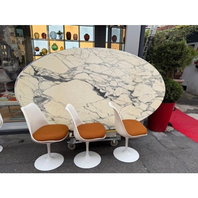 Vintage Tulip Chairs by Eero Saarinen for Knoll International, 1980s, Set of 6 For Sale - Image 11 of 15