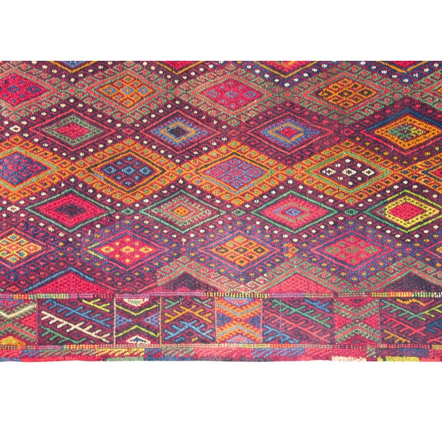 Vintage Uzbek Sumak Rug For Sale - Image 9 of 15