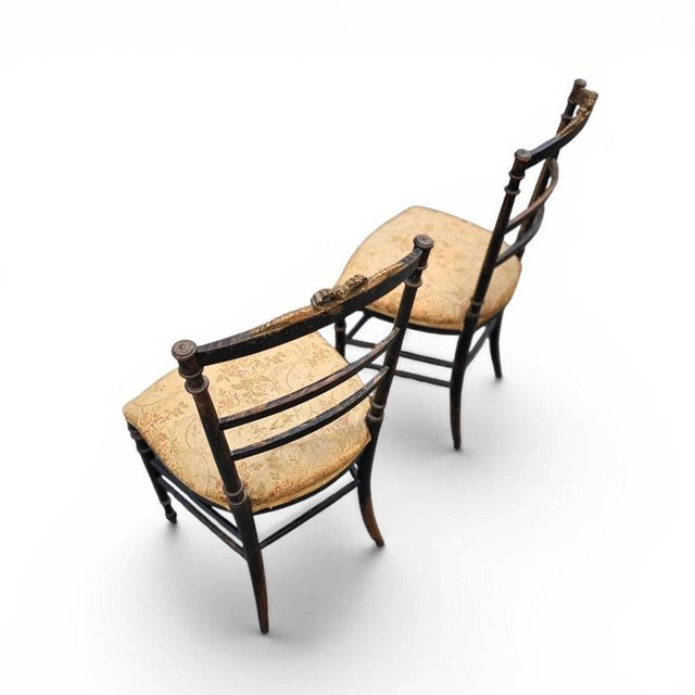 French Giltwood Salon Side Chairs, Set of 2 For Sale - Image 12 of 18