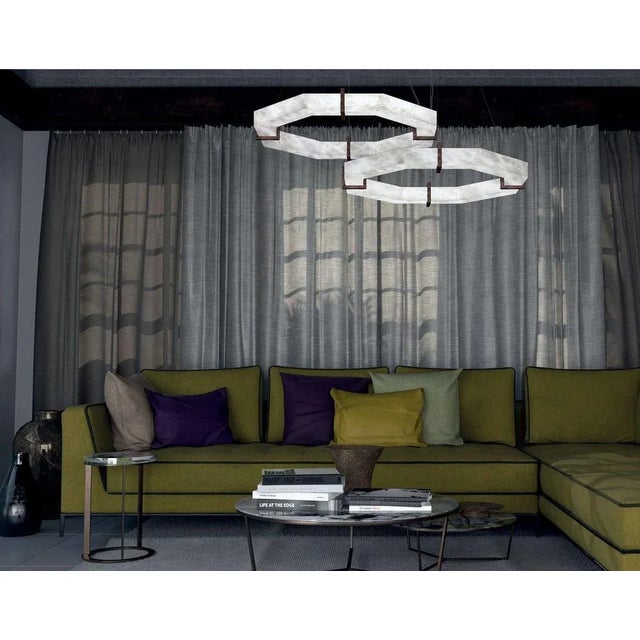 Not Yet Made - Made To Order Efesto Shiny Gold Metal Pendant Lamp by Alabastro Italiano For Sale - Image 5 of 6