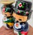 Japanese Vintage Japanese Kokeshi-Inspired Wooden Couple Dolls on Base For Sale - Image 3 of 10
