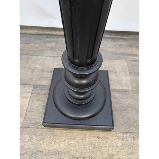Pedestal Stand in Black Wood For Sale - Image 10 of 14