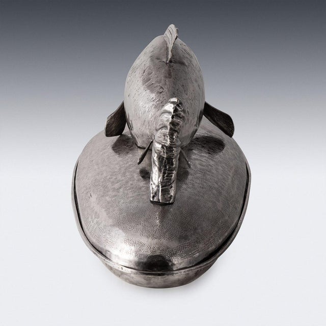 Vintage Italian Silver Plated Serving Platter by Franco Lapini, 1970 For Sale - Image 4 of 16