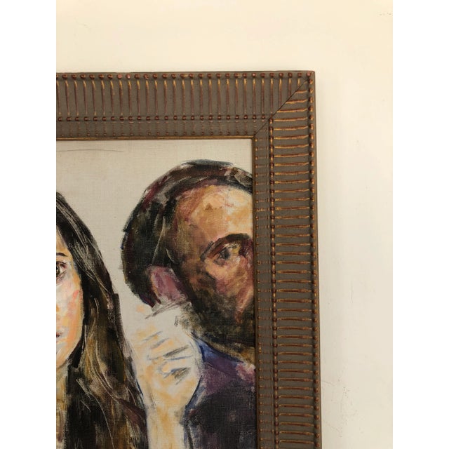 Vintage Oil on Canvas Portrait by Thomas Strickland For Sale - Image 4 of 8