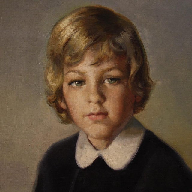 1970s Francisco Ribera, Family Portrait, 1972, Oil on Canvas, Framed For Sale - Image 5 of 16