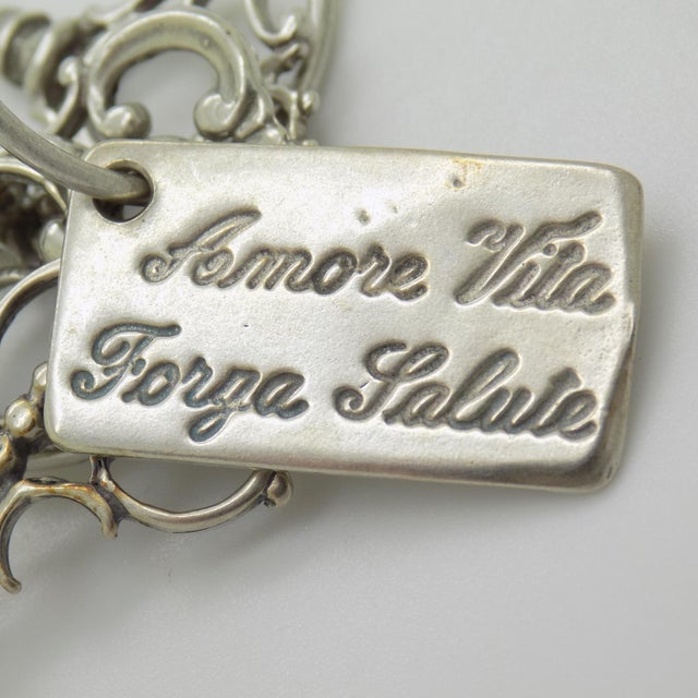 Vintage Italian Silver Decorative Keys to Happiness, Italy, 1970s For Sale - Image 9 of 14