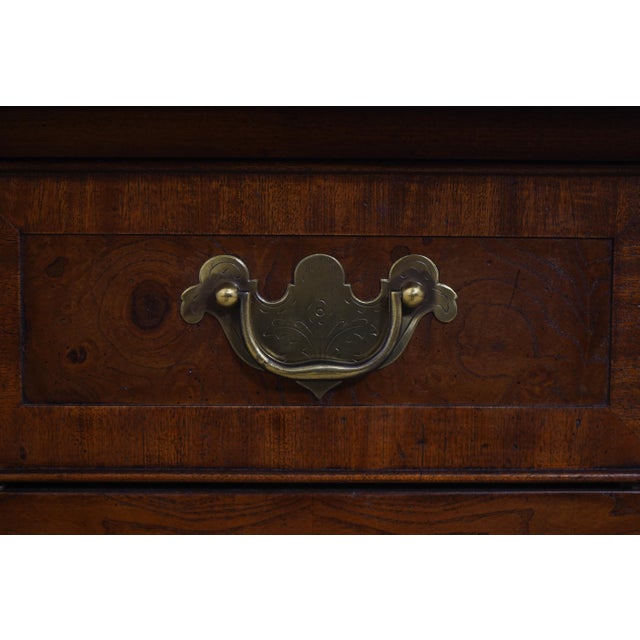 1990s Hekman George III English Style Walnut Dressing Table Lowboy For Sale - Image 9 of 18