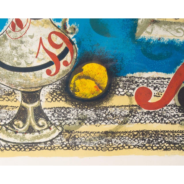 Blue Agustin Ubeda Signed Limited Edition Lithograph For Sale - Image 8 of 9