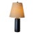 1960s Mid-Century Modern X-Large Lotte Bostlund Espresso Ceramic Table Lamp With Jute Shade For Sale