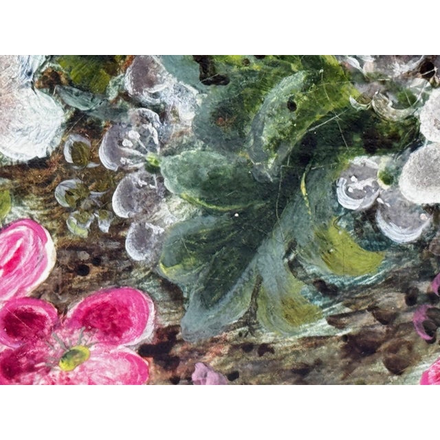 Oliver Clare Victorian Floral Still Life Oil Painting With Bird’s Nest & Blue Eggs c.1880–1890 For Sale - Image 9 of 18