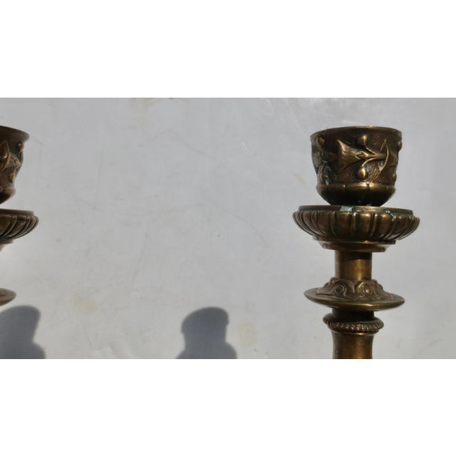 French Empire Neo-Classical Candlesticks - A Pair of 2 For Sale - Image 9 of 16