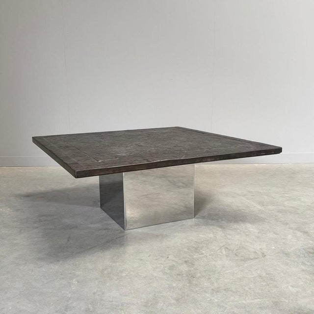 Metal Stone and Steel Coffee Table by Draenert, 1970s For Sale - Image 7 of 12