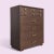 Brown Mid-Century Modern Six-Drawer Tallboy Dresser With Brass Handles For Sale - Image 8 of 10