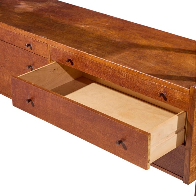 Hans Wegner for Ry Møbler Ry-20 Mid Century Danish Teak and Rattan Highboard Credenza With Hutch For Sale - Image 9 of 12