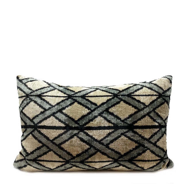 Vannerie Ikat Lumbar Pillow For Sale - Image 4 of 4