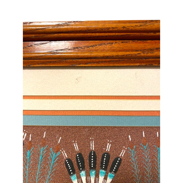 Sand 1990s Rosabelle Ben Navajo Sand Painting Diné Native American Art Shiprock, New Mexico For Sale - Image 8 of 11