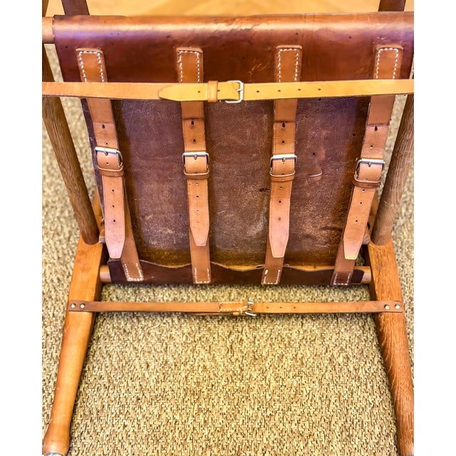 Safari Lounge Chair in Oak and Cognac Leather by Wilhelm Kienzle for Kaare Klint, 1950s For Sale - Image 11 of 18