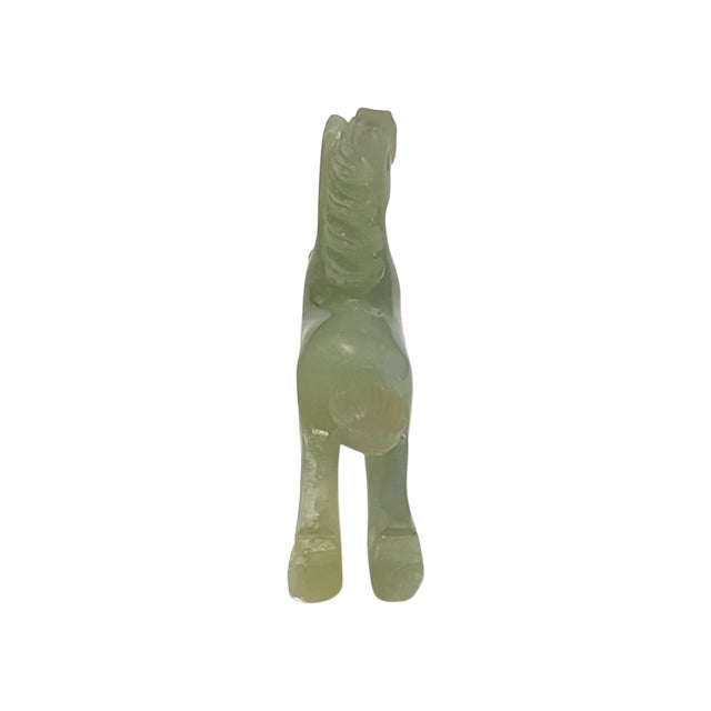 Mid 20th Century Celadon Jade Galloping Horse Figurine For Sale - Image 4 of 5