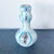 Vintage Hand Thrown Pottery Vase in Gourde Shape with decorative Peacock feathrer design, signed YR Measures approx: 8H x...