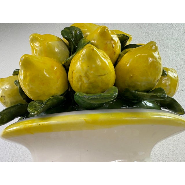 Vintage Large Vibrant Pottery Lemon Topiary For Sale - Image 9 of 11