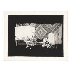"La Paz De La Muerte" - Still Life Etching in Ink on Paper