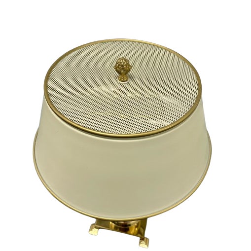 Late 20th Century Pair of Vintage Hollywood Regency Solid Brass Pineapple Table Lamps For Sale - Image 9 of 9