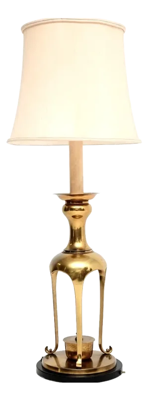 Large Vintage Brass Table Lamp, 1960s