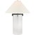 Modern J. Randall Powers by Visual Comfort Signature Brooks Table Lamp in Crystal and Aged Iron with Linen Shade For Sale - Image 3 of 3