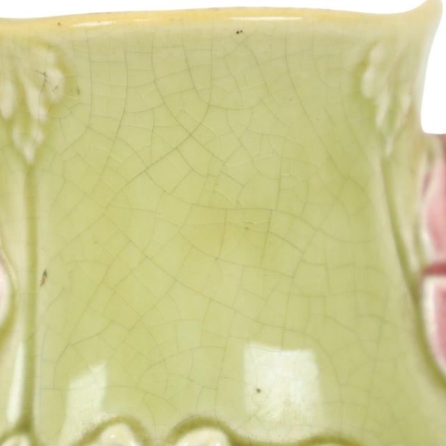 Art Nouveau French Majolica Vase by Gustave De Bruyn, 1890s For Sale - Image 10 of 16