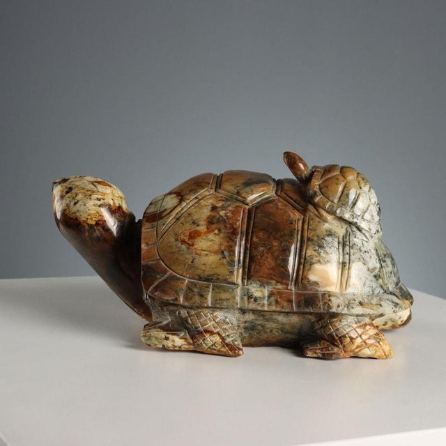 Hard Stone Turtle Sculpture For Sale - Image 10 of 11