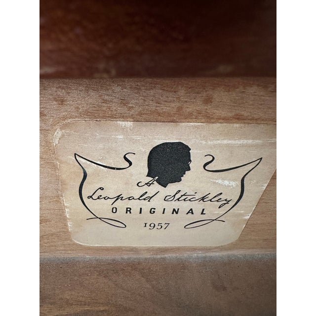 1950s L. & J. G. Stickley Solid Cherry 8-Drawer Georgian Dresser For Sale In Los Angeles - Image 6 of 7