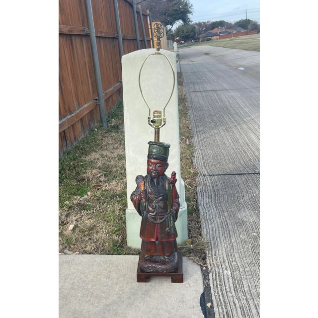 Frederick Cooper Asian Statue Fredrick Cooper Table Lamp For Sale - Image 4 of 8