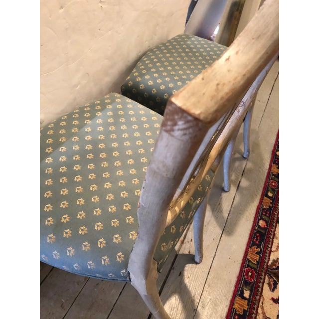 Painted 18th Century Neoclassical Side Chairs -A Pair For Sale - Image 12 of 12