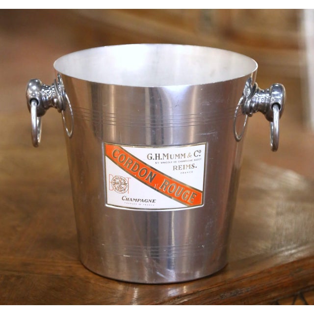 Mid 20th Century Mid-Century French Canard-Duchêne Aluminum Champagne Bucket For Sale - Image 5 of 8