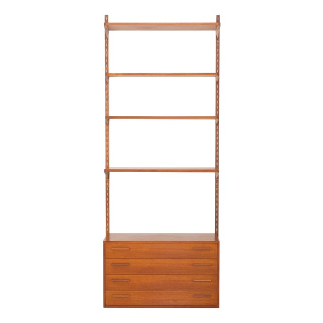 Vintage Teak Wall Unit with Dresser by Kai Kristiansen for FM Mobler, 1960s For Sale
