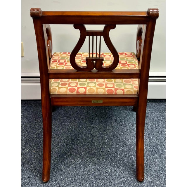 Brown Thomasville Collectors Edition Lyre Back Armchairs - A Pair For Sale - Image 8 of 11