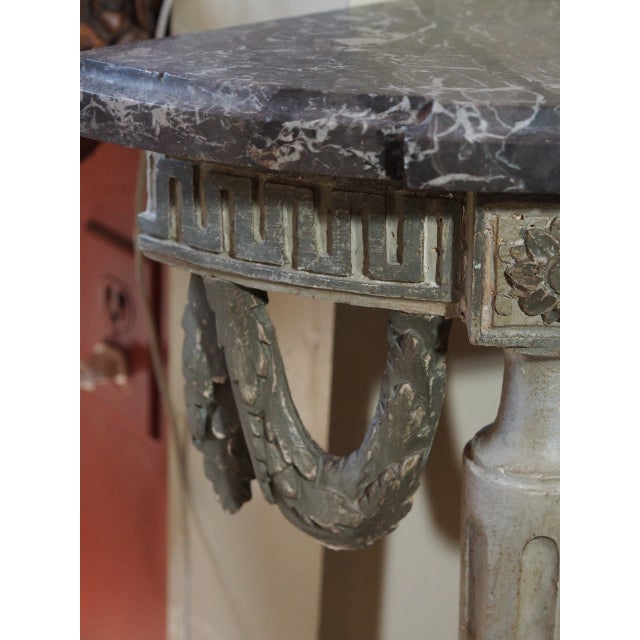 Louis XVI Style Demi Lune Console For Sale - Image 4 of 8
