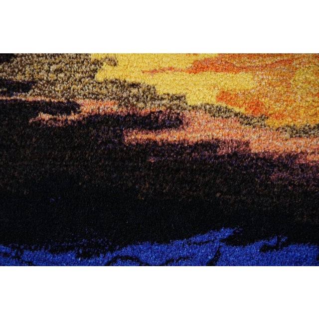Blue Vintage Tapestry by Lutz De Bré for Ewald Kröner, 1970s For Sale - Image 8 of 10