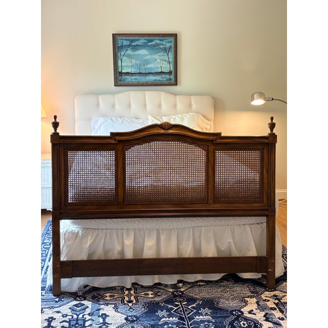 Offered for sale is a stunning, heirloom-quality Queen size headboard from Century Furniture's highly coveted "Claridge"...
