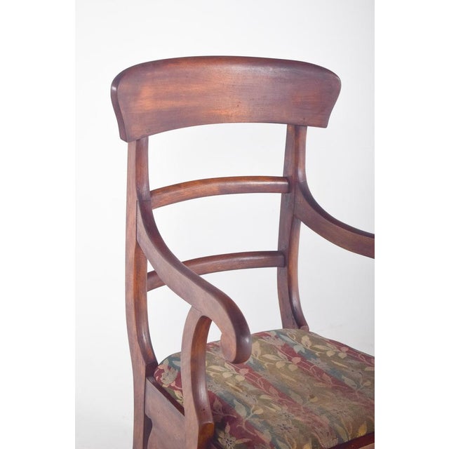 Chair with Striped Upholstery, 19th Century For Sale - Image 3 of 11