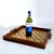 Wood Vintage Square Diamond Weave Bamboo Tray For Sale - Image 7 of 10