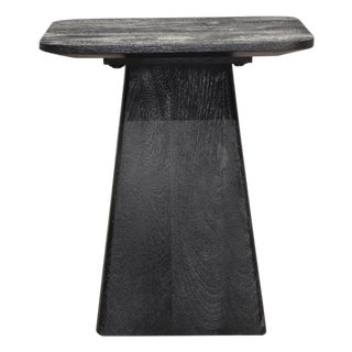 Matthew Izzo Home Noche Darkest Brown Mango Wood Side Table For Sale
